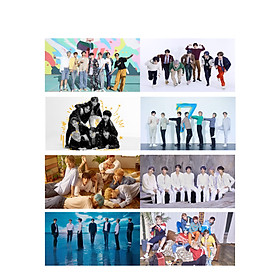 Poster 8 tấm A4 BTS idol nhóm nhạc tranh treo album ảnh in hình đẹp (MẪU GIAO NGẪU NHIÊN)