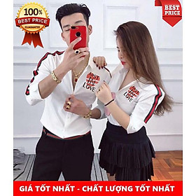 Áo Sơ Mi Cặp Đôi Chữ Love