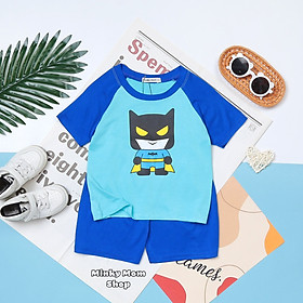Bộ Cộc Tay THUN LẠNH MINKY MOM In Hình Siêu Nhân cho bé trai {Hàng chuẩn loại 1