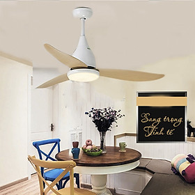 Mua Quạt trần 3 cánh nhựa giả gỗ kết hợp đèn LED QAT005 – kiểu dáng nhỏ gọn  dễ trang trí
