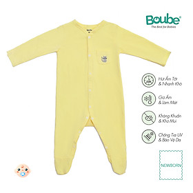 Bộ liền thân, bodysuit liền tất dài tay cho trẻ sơ sinh nhiều màu sắc Boube, vải Cotton organic thoáng mát- Size Newborn