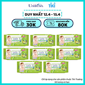 Combo 6 Khăn Ướt Unifresh Aloevera 80M (80 Miếng)