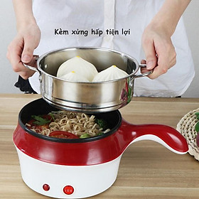 Mua Nồi lẩu mini có tay cầm tặng kèm xửng hấp inox đa năng br00452