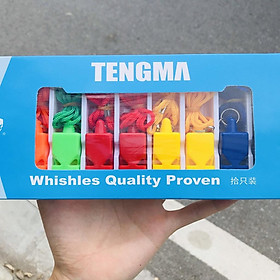 Hình ảnh Còi nhựa thể thao TENGMA cao cấp thổi đang to màu ngẫu nhiên