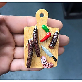 Mua Chuyên Charm * Charm hình thớt với đồ ăn (có sẵn nam châm) dùng gắn tủ lạnh  decor  DIY