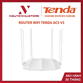 Mua Router WiFi Tenda AC5 V3 | 2 Băng Tần | Tốc độ tối đa 1167 Mbps - Hàng Chính Hãng