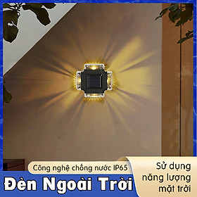 Đèn Tường Năng Lượng Mặt Trời Đèn Ngoài Trời tỏa 4 chiều, công nghệ mới- K1515