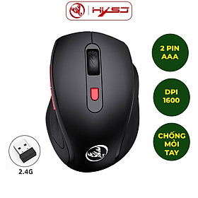 Chuột không dây HXSJ T67 Có 6 nút cầm tay công thái học dùng cho văn phòng chơi game chuyên nghiệp - hàng chính hãng