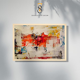 Mua Tranh Canvas | Tranh Trừu Tượng Phong Cách Sơn Dầu 1FHOIL004 | Tranh Căng Khung Cao Cấp | Tặng Kèm Đinh Đa Năng