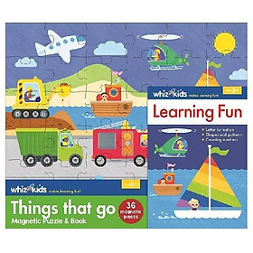 [Download Sách] Whiz Kids Magnetic Puzzle And Book - Things That Go