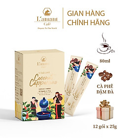 Combo 02 Hộp cà phê Coconut Cappuccino Hộp 300g x 12 gói và 03 Hộp 3IN1