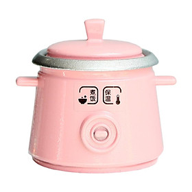 1:8 1:12 Dollhouse Cookware Decorative Miniature Metal Rice Cooker Toy