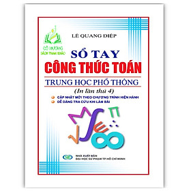 Sách - Sổ tay công thức toán trung học phổ thông