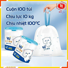 Mua SIÊU HOT CUỘN 100 TÚI RÁC TỰ HUỶ SINH HỌC MINAIER Túi đựng rác dây rút Minaier cuộn 100 túi chịu nhiệt chống rò rỉ nước