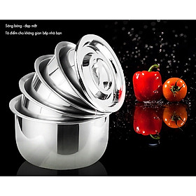 Mua Bộ 5 nồi Inox cao cấp 5 kích thước khác nhau  không quai