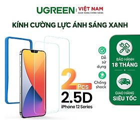 Miếng dán kính cường lực ánh sáng xanh, độ cứng 9H cho iPhone 12 mini / 12 / Pro / Max UGREEN SP158 SP159 SP161 - Hàng Chính Hãng