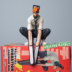 Mô hình Chainsaw Man - Nhân vật Denji hóa Quỷ cưa máy ngồi siêu ngầu - Kích thước Denji Cao 16cm - Fullbox Chainsaw man