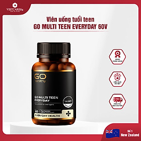 Viên uống dành cho tuổi teen nhập khẩu chính hãng New Zealand GO MULTI TEEN EVERYDAY (60 viên) bổ sung 32 vitamin, khoáng chất và một số dưỡng chất hỗ trợ duy trì và tăng cường sức khỏe cho trẻ ở tuổi tăng trưởng, tuổi dậy thì