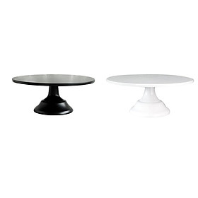 2pcs 12" Wedding Cake Stand Dessert Cupcake Display Rack for Party Black/White