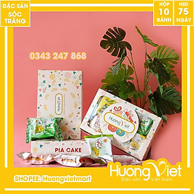 Combo Bánh pía kim sa Tân Huê Viên 10 bánh 10 vị khác nhau