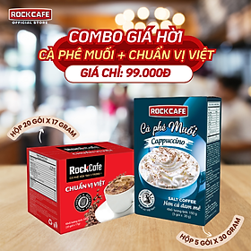 2 hộp: Cappuccino Muối (5 gói x 30gr) + cà phê Chuẩn Vị Việt (20 gói x 17gr)