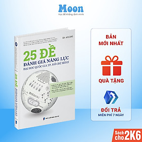 Sách ID 25 đề ôn thi đánh giá năng lực 2024 ĐHQG TP.HCM dành cho học sinh THPT Lớp 12 Moonbook