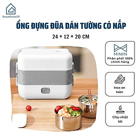 Hộp Cơm Cắm Điện Đời Mới Chính Hãng MINIIN, Hâm Nóng, Giữ Nhiệt, Nấu Chín Cơm Và Thức Ăn, 2 Tầng Nhỏ Gọn, 4 Bát Innox Không Gỉ, Tặng Kèm Bộ Đũa Và Thìa, Đa Chức Năng, Dễ Dàng Vệ Sinh