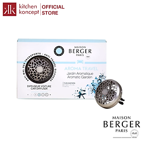 Maison Berger - Bộ kẹp tinh dầu xe hơi Aroma Travel - 2 món