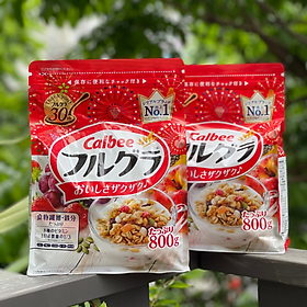 Combo 2 gói Ngũ cốc hoa quả Calbee Furugura Nhật Bản (gói 800g x 2)