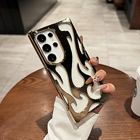 Ốp Lưng Dẻo Cho Samsung Galaxy S25 Ultra / S24 Ultra / S23 Ultra Họa Tiết Lửa - BUM STORE GALAXY CASE