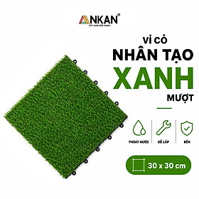 Mua Vỉ Cỏ Nhân Tạo Thương Hiệu ANKAN  Kết Hợp Với Vỉ Gỗ Lót Sàn Để Lót Ban Công  Sân Vườn  Phòng Tập Gym  Khu Resort  Cỏ Nhân Tạo Loại Tốt  An Toàn Cho Trẻ Nhỏ  Hàng Xuất Khẩu (1 Vỉ)