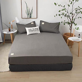 SÉT GA GỐI COTTON TC ( 1 GA CHUN + 2 VỎ GỐI NẰM ) - TMTN0020