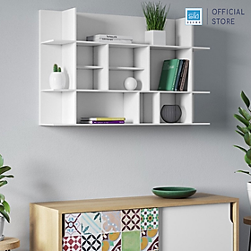 Mua Kệ Gỗ Trang Trí Treo Tường Màu Trắng Hiện Đại SIB Decor KT702