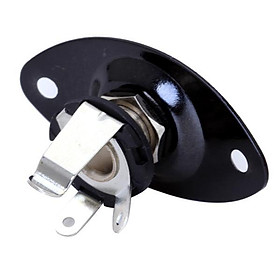 Black Oval Output Guitar   Plate Socket for Electric Guitars Replacement