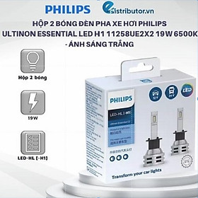 Hộp 2 Bóng Đèn Pha Xe Hơi Philips Ultinon Essential LED H1 11258UE2X2 19W 6500K - Ánh Sáng Trắng ( Hàng Chính Hãng )