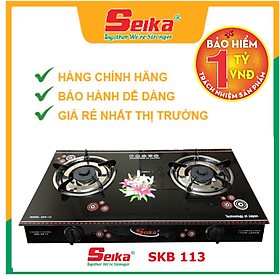 Mua Bếp Gas Đôi Mặt Kính SEIKA - (Sen Nhôm) SKB113- Hàng Chính Hãng