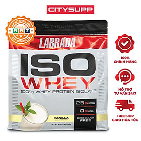 Labrada | ISO WHEY (2.3KG), 100% Whey Protein Isolate, Hỗ Trợ Tăng Cơ, Giảm Mỡ với 25g Đạm, BCAA, Glutamine | Không Đường, Không Lactose và Gluten