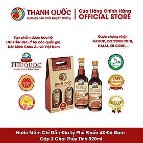 Nước Mắm Chỉ Dẫn Địa Lý Phú Quốc - Thanh Quốc 43N - 520ml x 2 chai