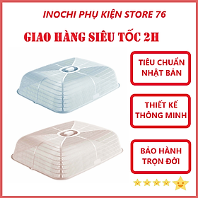 Hình ảnh Lồng Bàn Chữ Nhật , Lông Bàn Bảo Quản Thức Ăn YoKo  Nhựa Cao Cấp Thông Minh Kháng Khẩn Không Mùi Xuất Nhật ( Tặng kèm khăn lau pakasa) - Chính Hãng