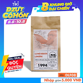 Cà phê Robusta Lâm Đồng rang mộc sạch nguyên chất - Túi 250Gr (Dạng Bột)