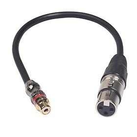 RCA/XLR Female to XLR Male XLR Headphone Cable Adapter Audio Line 30cm A