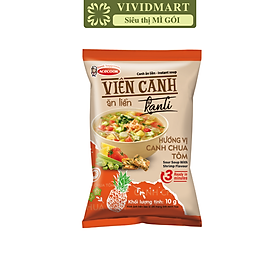 ACECOOK - Canh ăn liền Kanli hương vị Canh chua tôm, Viên canh chua ăn liền Kanli, Canh Acecook (10g/gói)