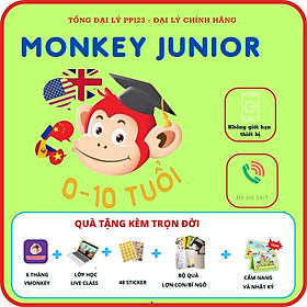 Hình ảnh Monkey Junior (Trọn đời,1 năm)Voucher Mã học  Tiếng Anh online