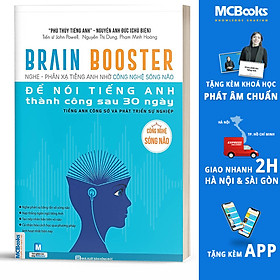 Hình ảnh sách Brain Booster Nghe Phản Xạ Tiếng Anh Nhờ Công Nghệ Sóng Não - Tiếng Anh Phát Triển Sự Nghiệp (Học Kèm App MCBooks Application) (Tặng Ebooka Giá Trị) (Tặng Kèm Cây Viết Kute)