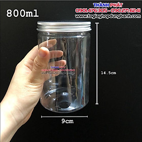 Mua 10 HỦ NHỰA PET NẮP NHÔM ĐỰNG THỰC PHẨM BÁNH MỨT KẸO TẶNG QUÀ TẾT