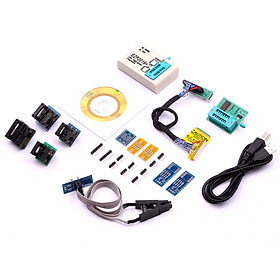 EPROM Programmer Kit High-Speed USB SPI BIOS Flasher Flash Programming Tool Pack with 1.8V Adapter SOP8 Flash Clip USB