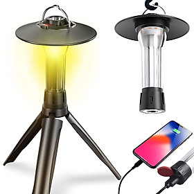 Đèn cắm trại, đèn g đèn LED có thể sạc lại, cắm trại và ánh sáng đi bộ đường dài, Tempete IPX4 không thấm nước, với ngọn đuốc SOS và đèn khẩn cấp, để cắm trại, bivouac, câu cá, đi bộ đường dài, hầm, v.v.