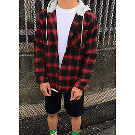 Áo sơ mi caro phối nón - Flannel Unisex FNU-v1