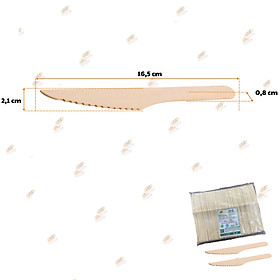 Mua Túi 100 cái nĩa/dao/muỗng gỗ dùng 1 lần hàng cao cấp  an toàn môi trường