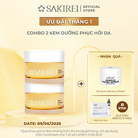 Combo 2 Kem dưỡng ẩm làm sáng mịn và phục hồi da Sakirei NMN Revitalize Cream 50g